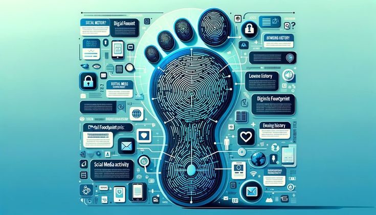 showing a image of footprints as a digital prints  